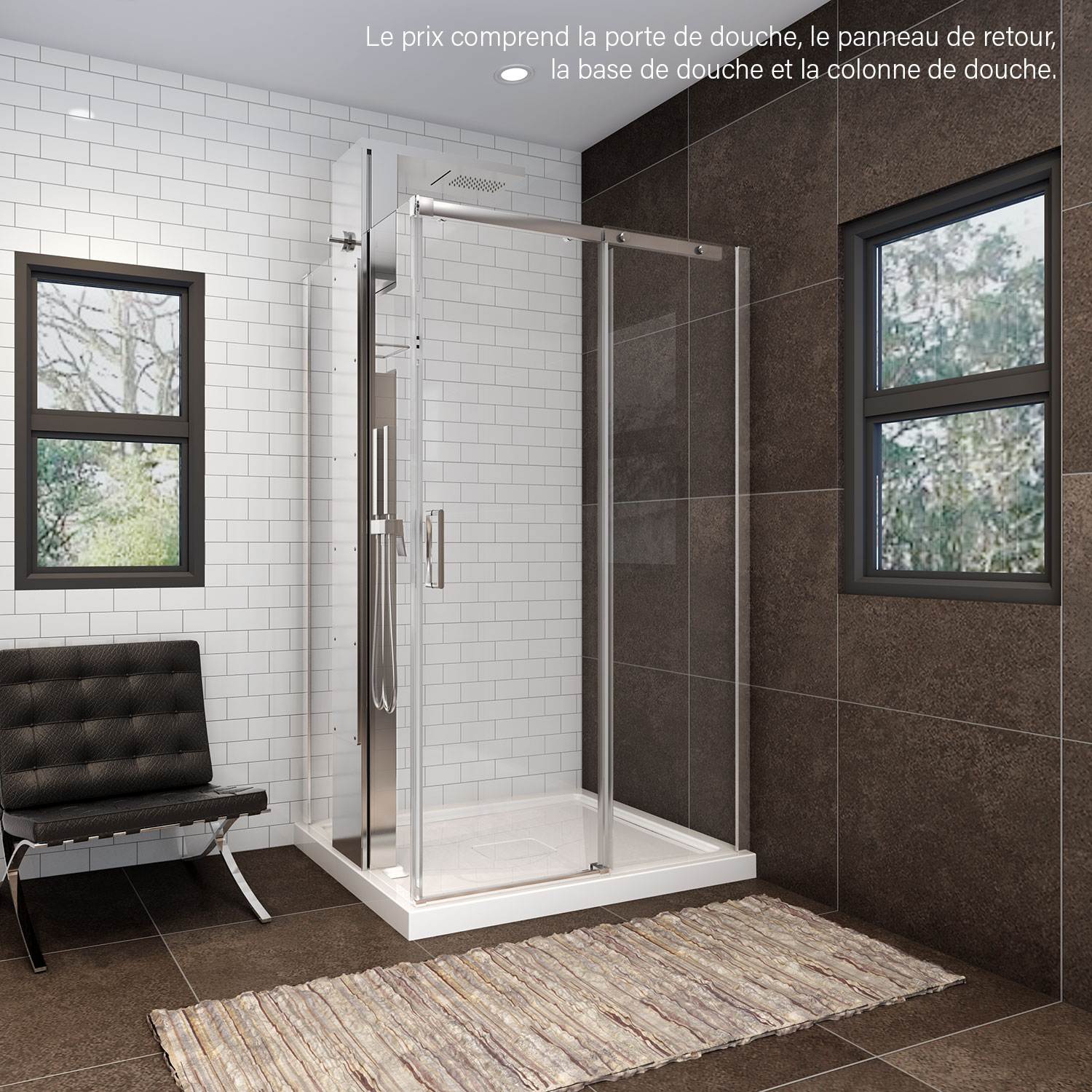Base de douche 60’’ x 36’’ x 3’’